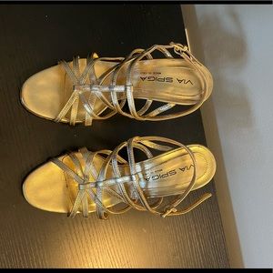 Gold via spiga dress shoe